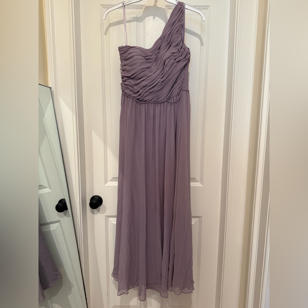 Kennedy Blue elegant One-Shoulder French Lilac Dress